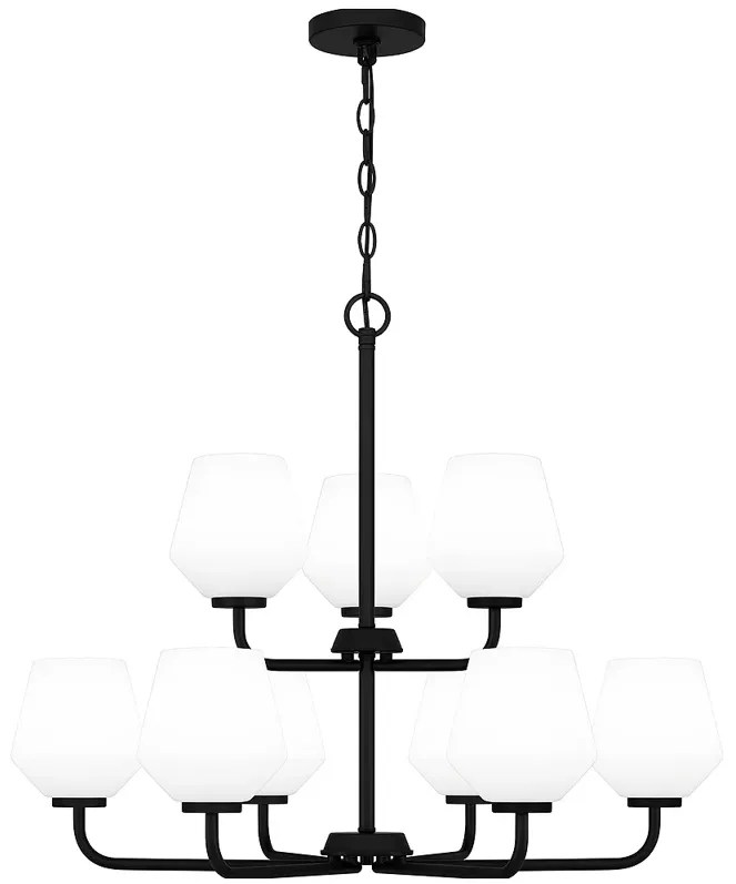 Nielson 9-Light Matte Black Chandelier