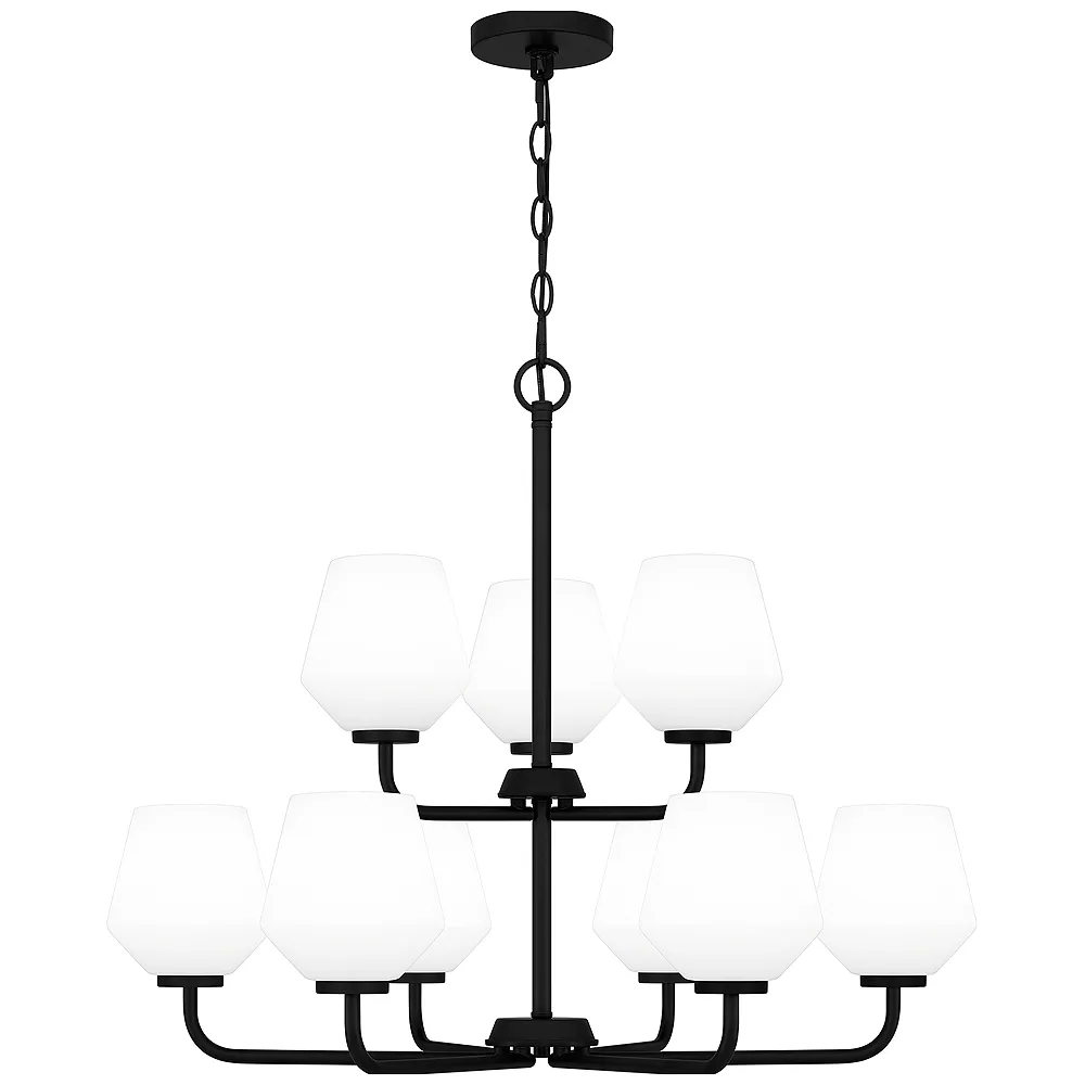 Nielson 9-Light Matte Black Chandelier