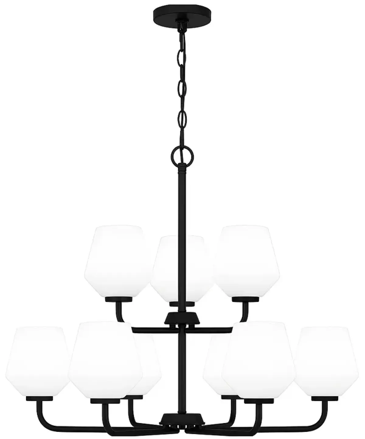 Nielson 9-Light Matte Black Chandelier