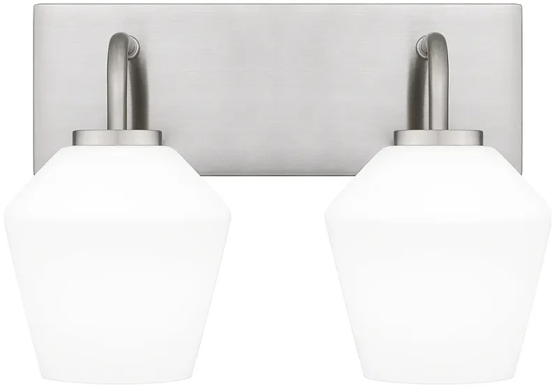 Nielson 2-Light Brushed Nickel Bath Light