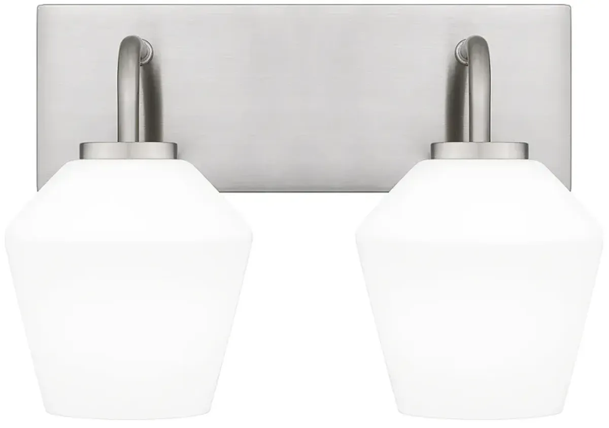 Nielson 2-Light Brushed Nickel Bath Light