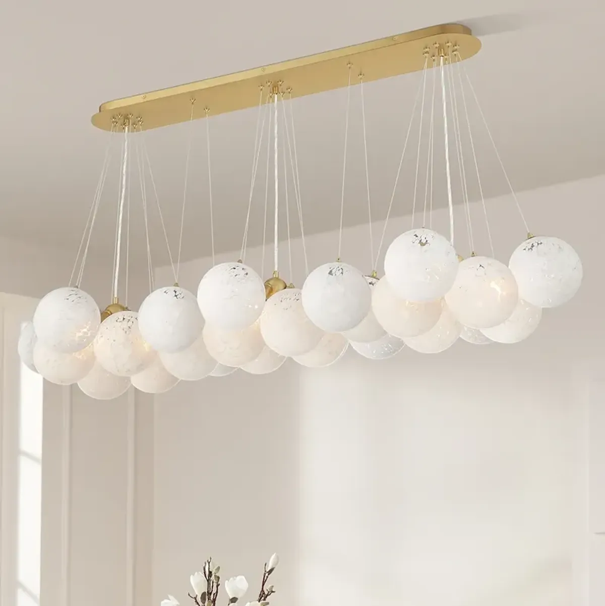 Minka-Lavery Langford 12-Light 54.75-in Brass Indoor Island Chandelier