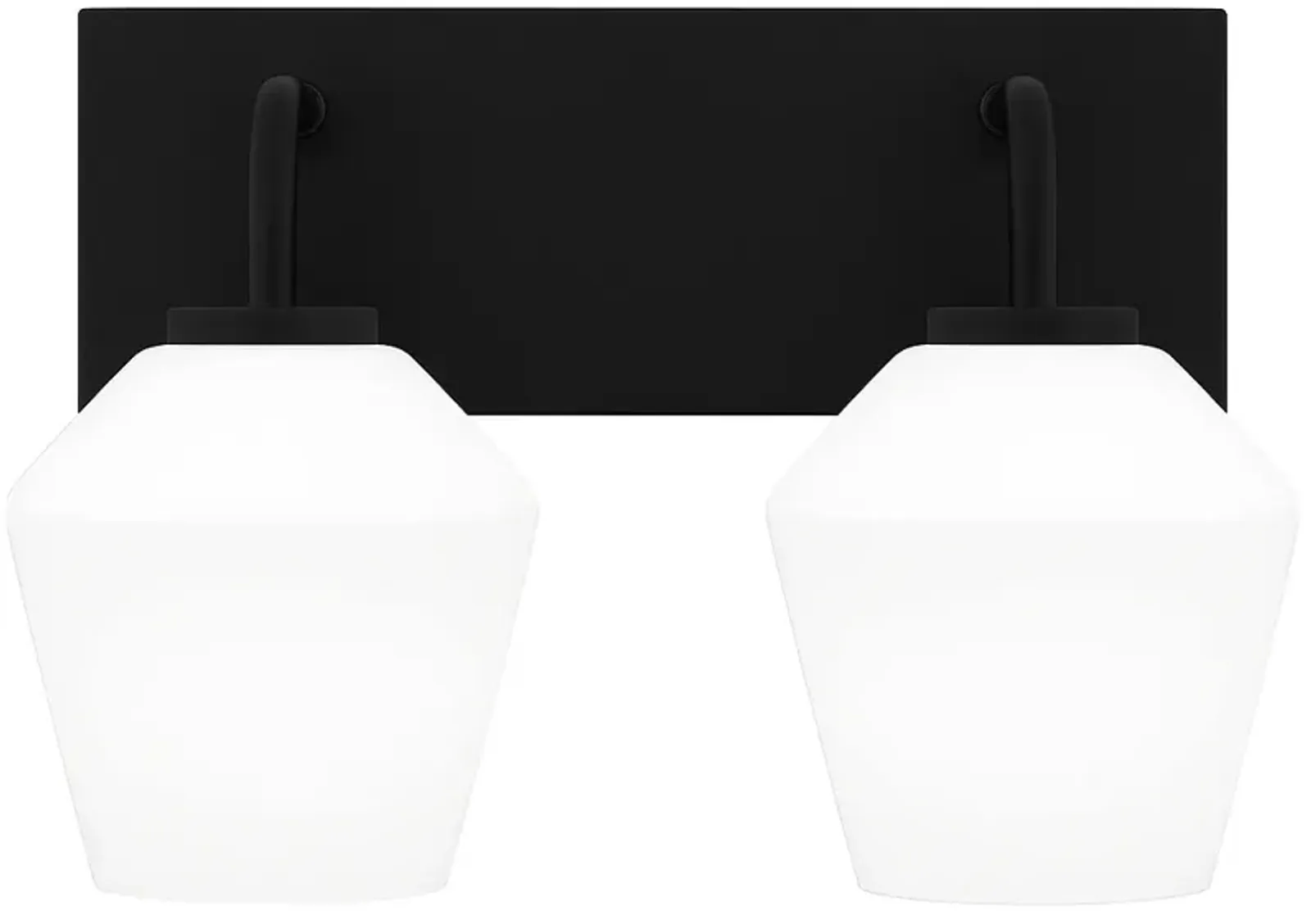 Nielson 2-Light Matte Black Bath Light