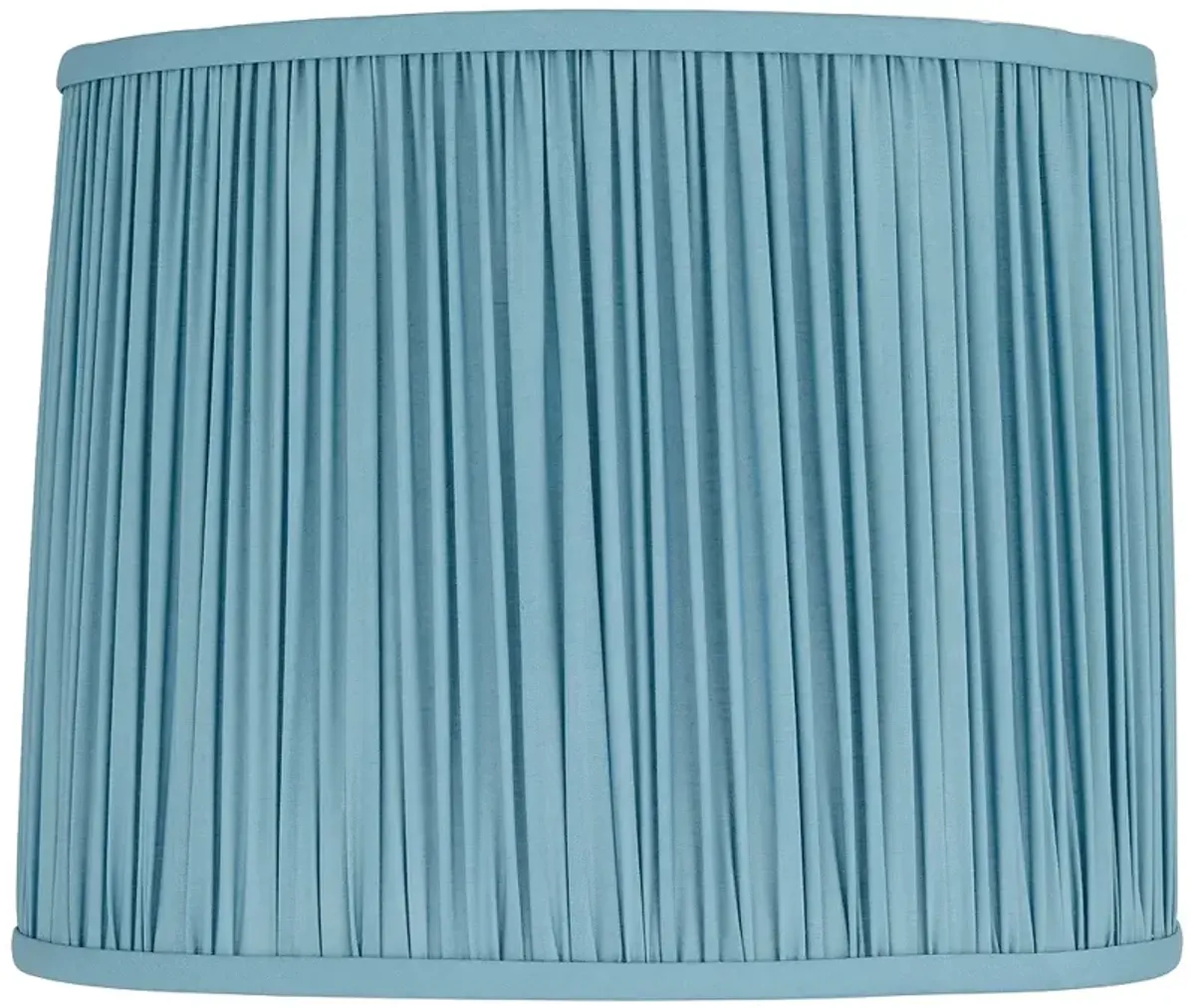 Darby Teal Shirred Slight Drum Lamp Shade 13x14x11 (Spider)