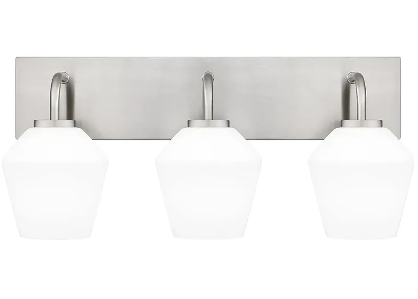 Nielson 3-Light Brushed Nickel Bath Light