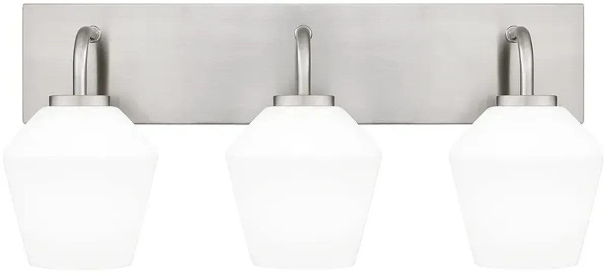 Nielson 3-Light Brushed Nickel Bath Light