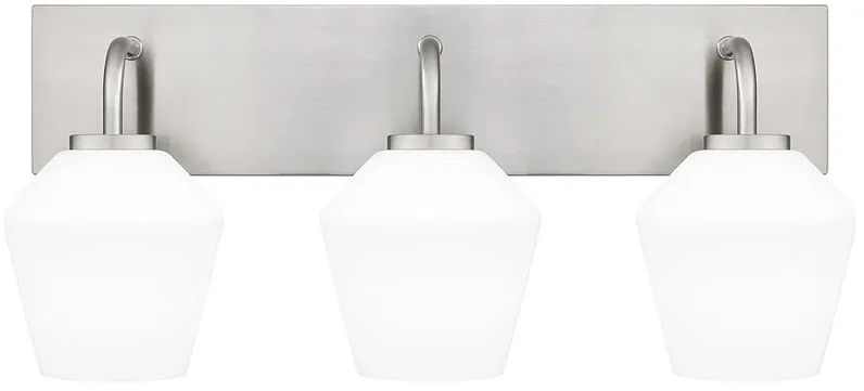 Nielson 3-Light Brushed Nickel Bath Light