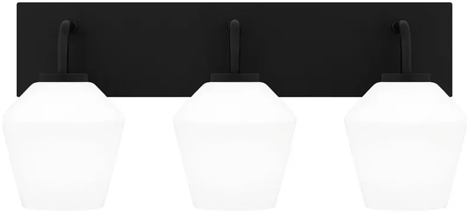 Nielson 3-Light Matte Black Bath Light