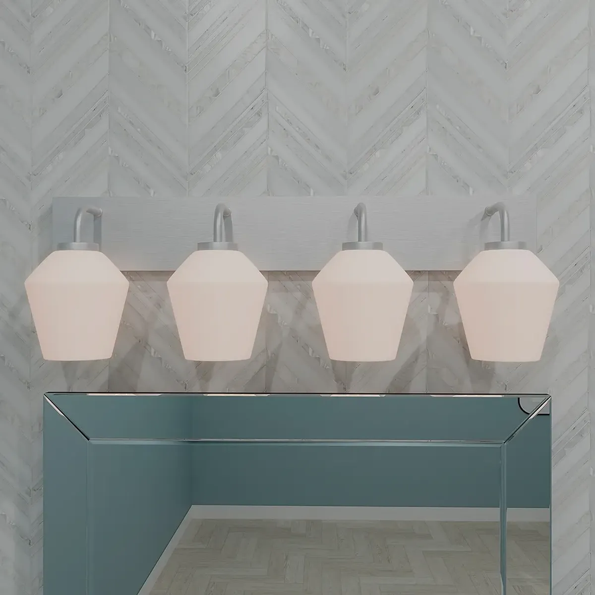 Nielson 4-Light Brushed Nickel Bath Light
