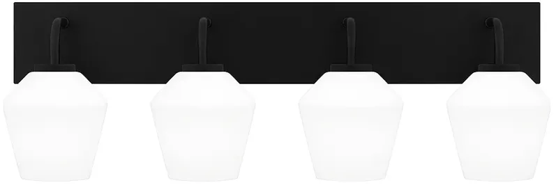 Nielson 4-Light Matte Black Bath Light