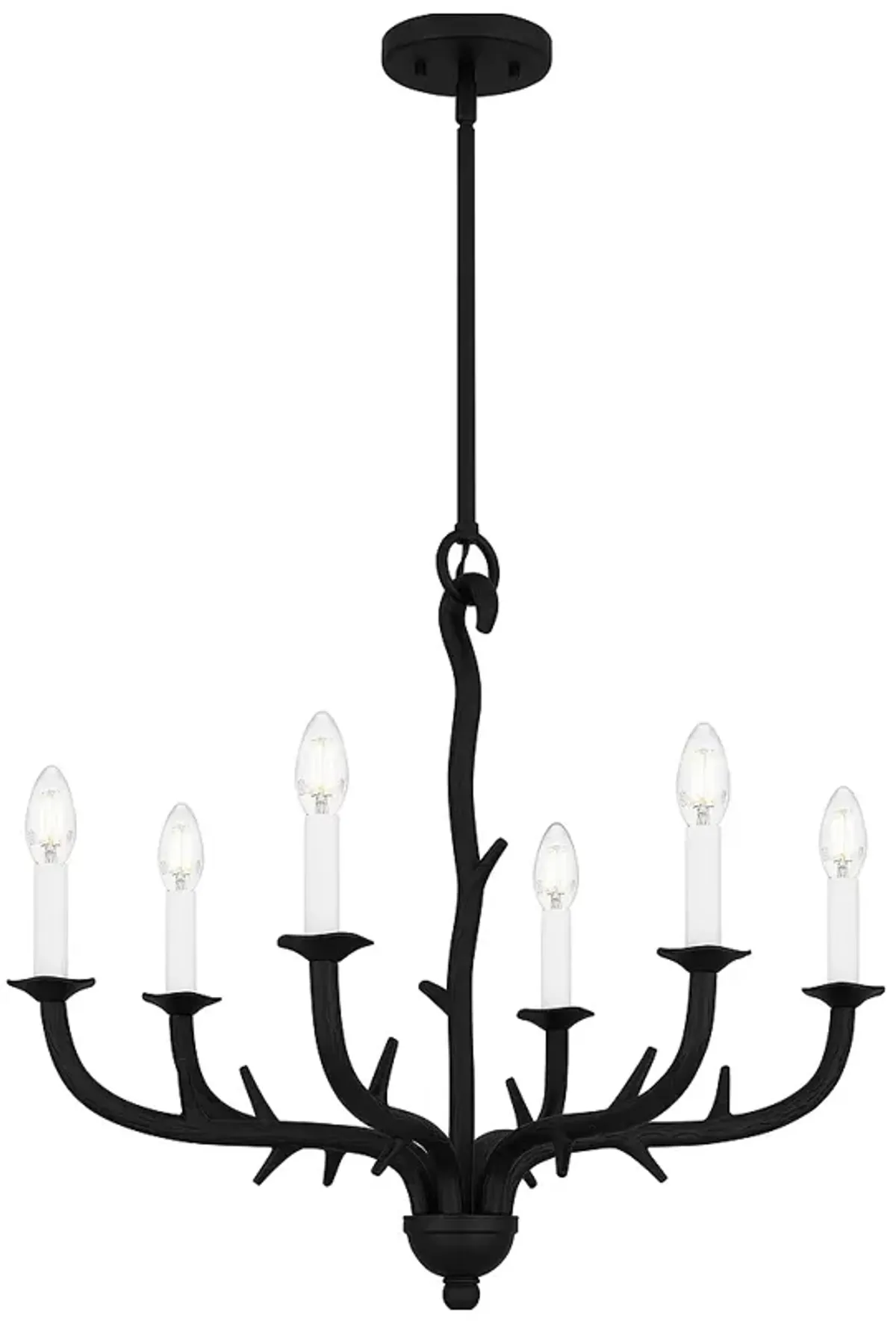 Oakley 6-Light Earth Black Chandelier