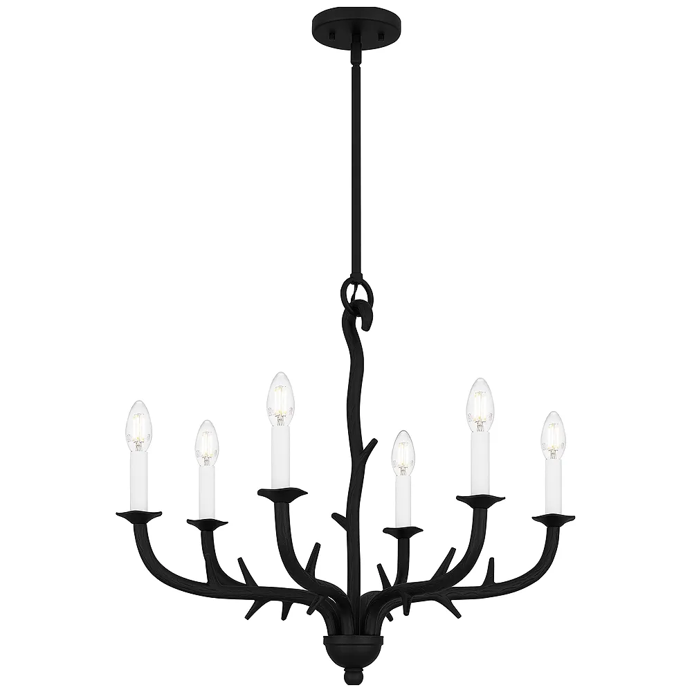 Oakley 6-Light Earth Black Chandelier