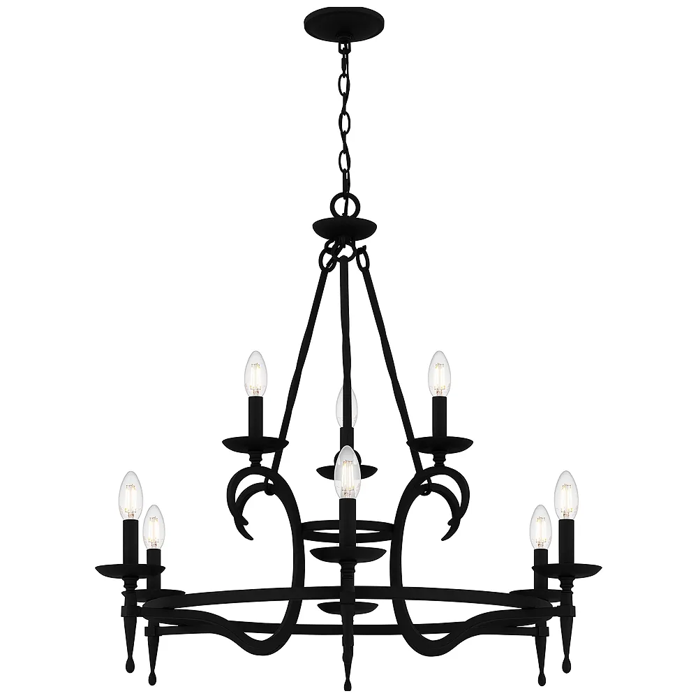 Octavia 9-Light Earth Black Chandelier