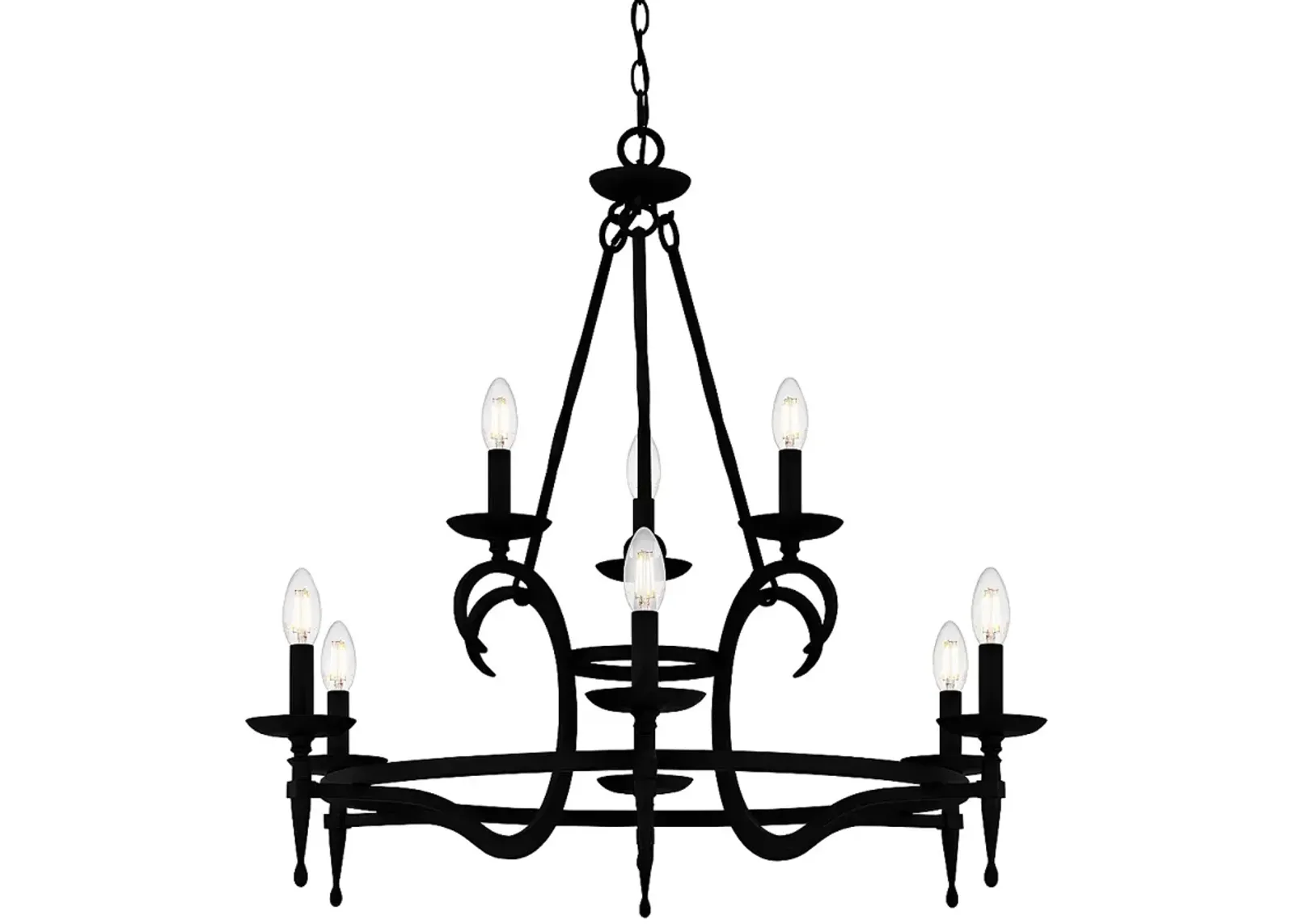 Octavia 9-Light Earth Black Chandelier