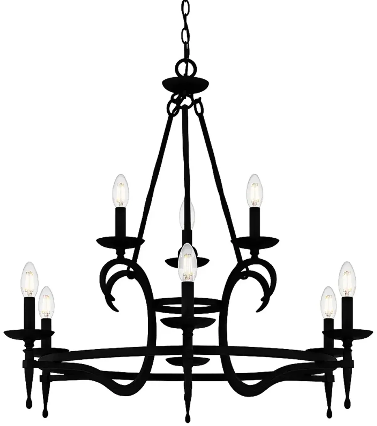 Octavia 9-Light Earth Black Chandelier