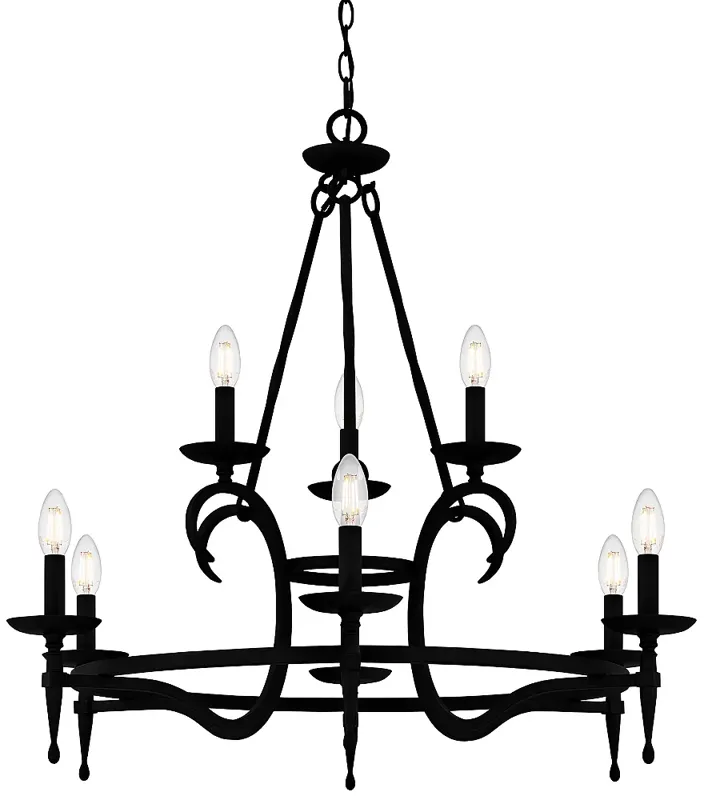 Octavia 9-Light Earth Black Chandelier