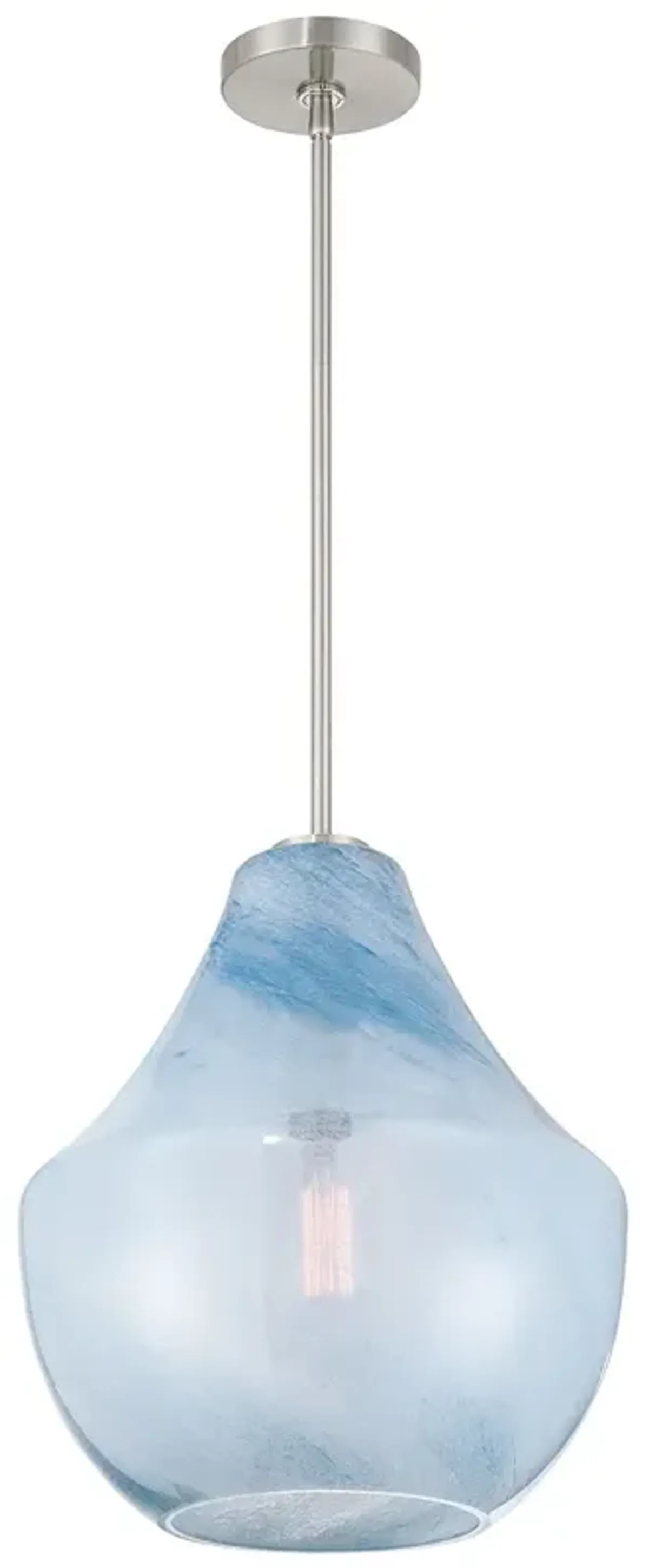 Minka-Lavery Pacific 1-Light 14-in Brushed Nickel Indoor Pendant