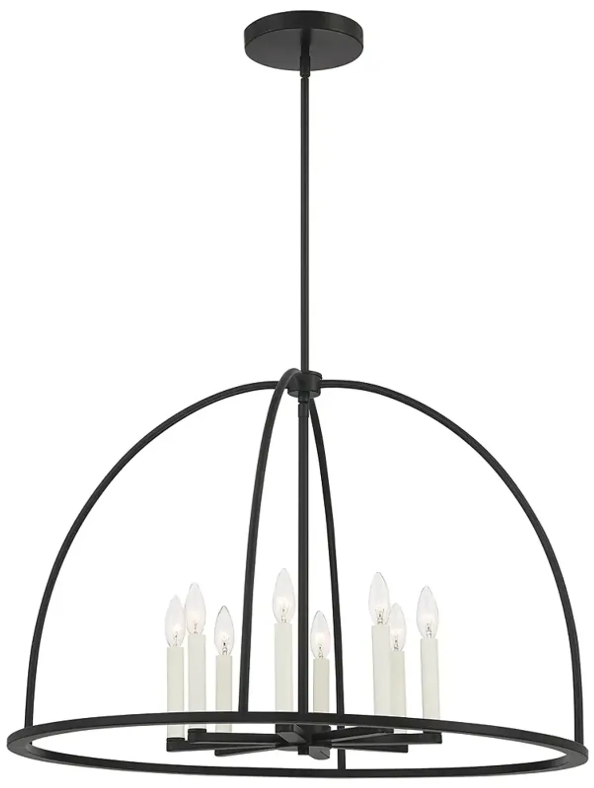 Abbott 8 Light Black Chandelier