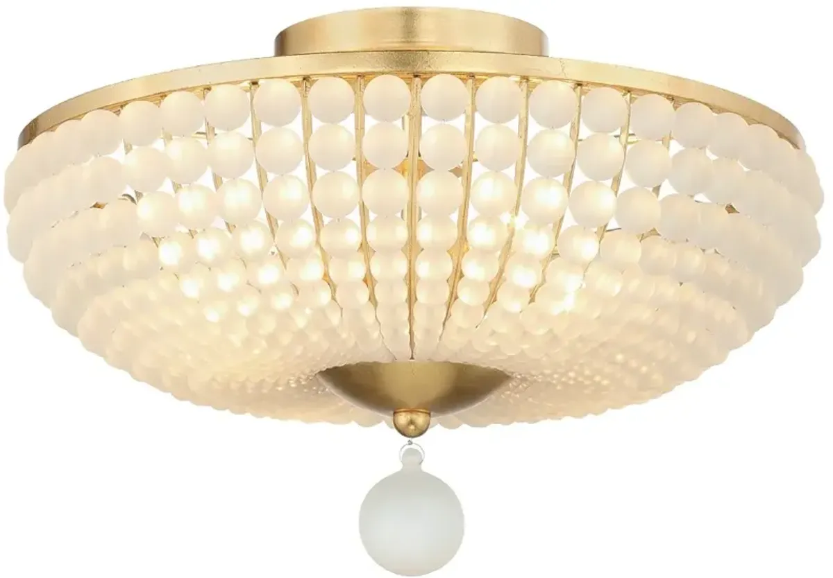 Bella 4 Light Antique Gold Ceiling Mount