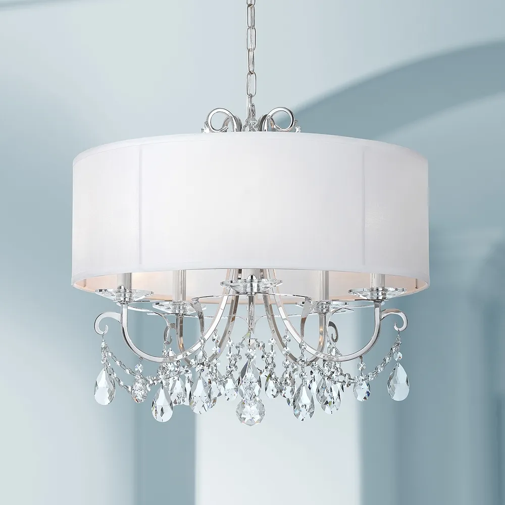 Crystorama Othello 24"W Chrome 5-Light Crystal Chandelier