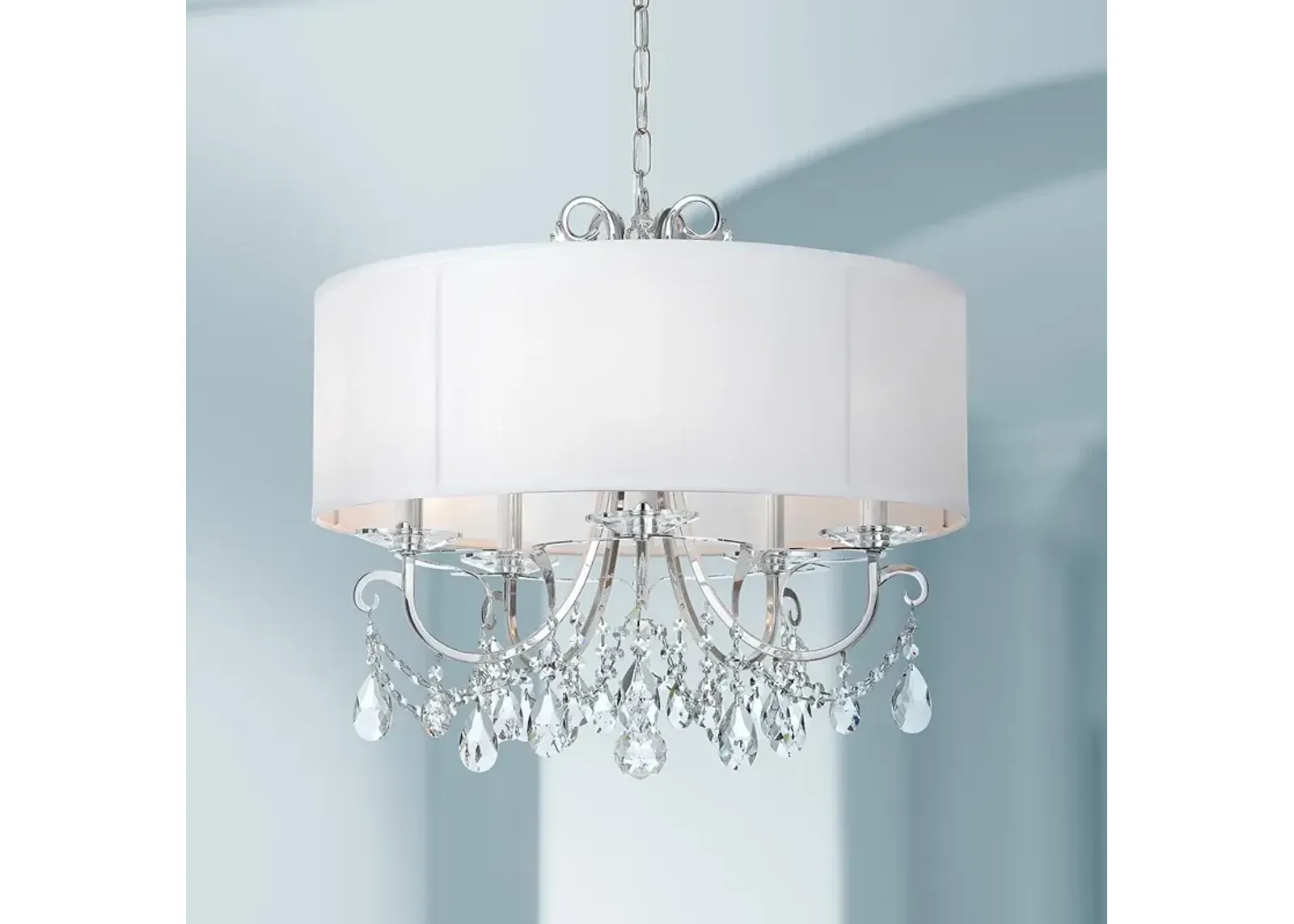 Crystorama Othello 24"W Chrome 5-Light Crystal Chandelier