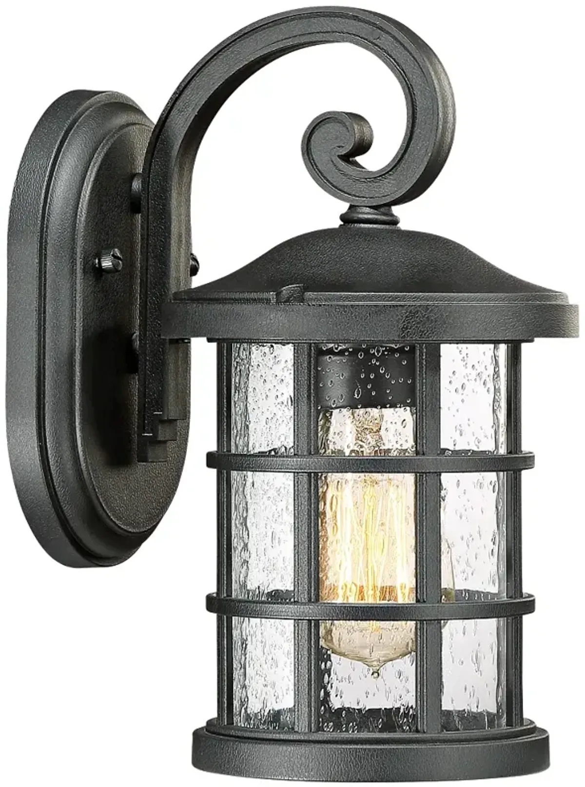 Quoizel Crusade 11" High Earth Black Outdoor Wall Light