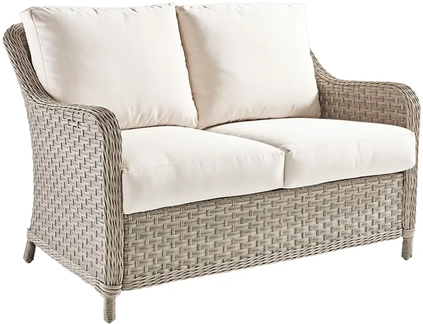 Springfield Pebble Wicker Outdoor Loveseat