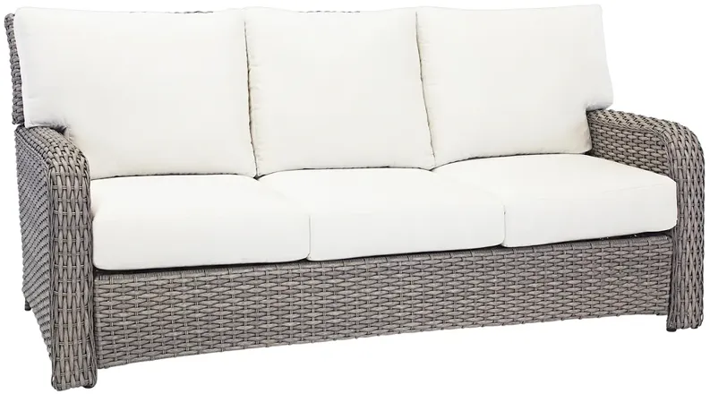 Isla Verde Stone Wicker 3-Seat Outdoor Sofa