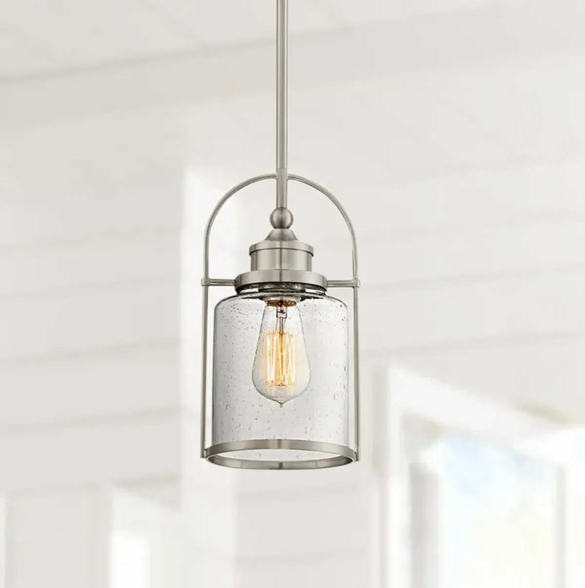 Quoizel Payson 6 1/2" Wide Brushed Nickel Mini Pendant