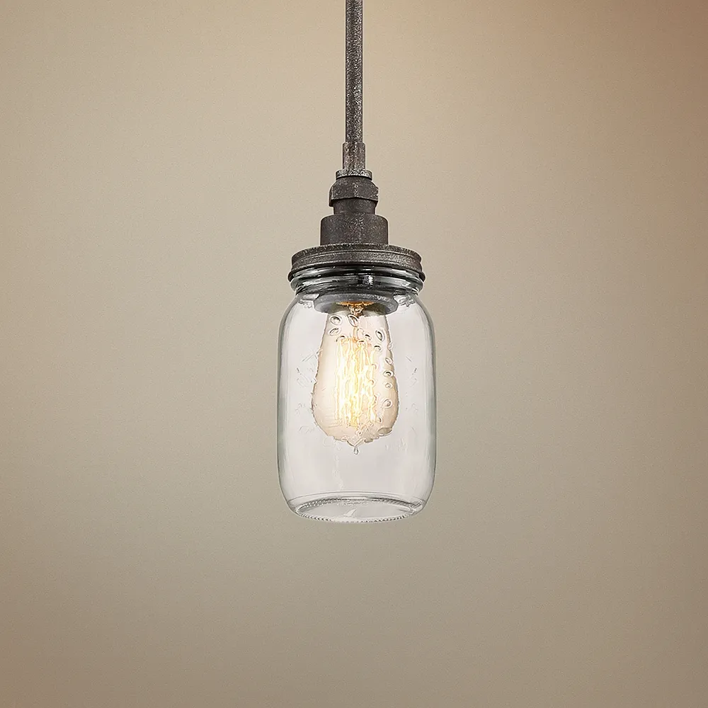 Quoizel Squire 4 1/4" Wide Rustic Black Mini Pendant