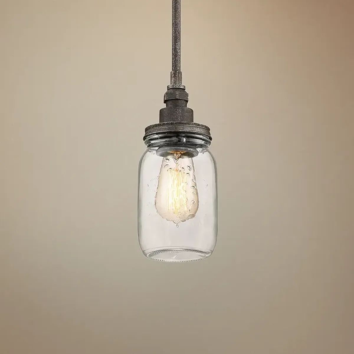 Quoizel Squire 4 1/4" Wide Rustic Black Mini Pendant