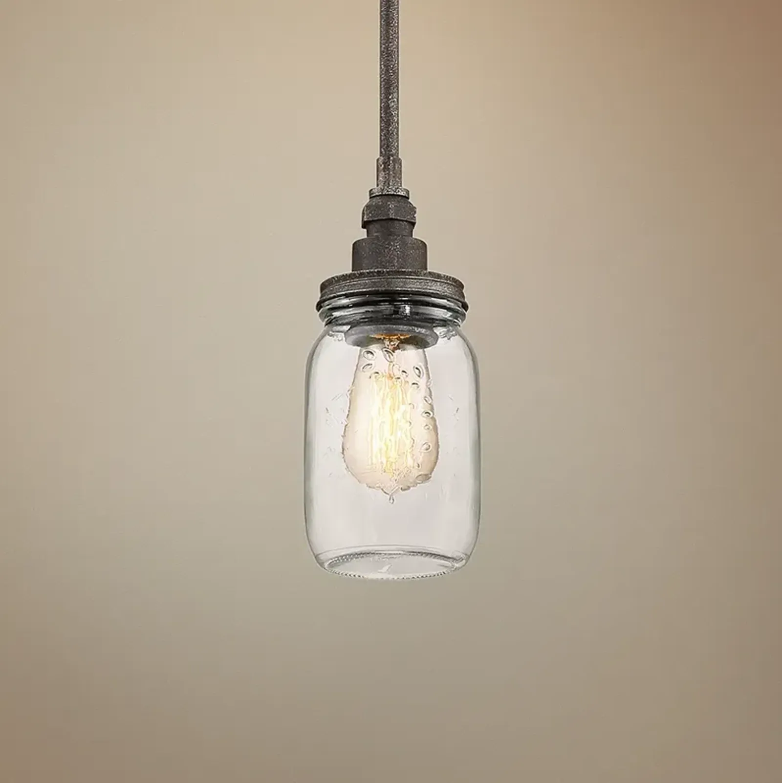 Quoizel Squire 4 1/4" Wide Rustic Black Mini Pendant