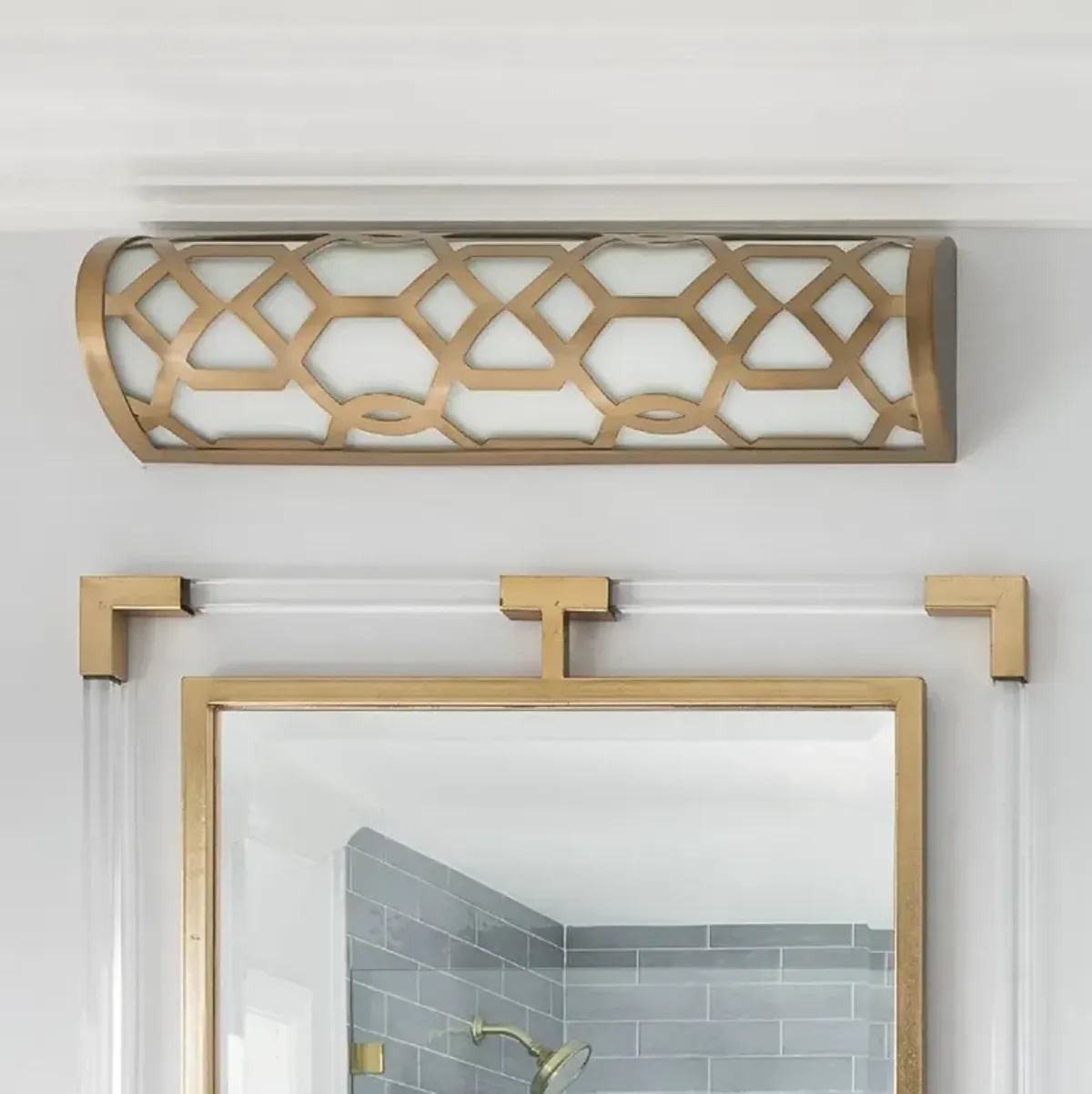 Crystorama Jennings 24" Wide Aged Brass LED Bath Light