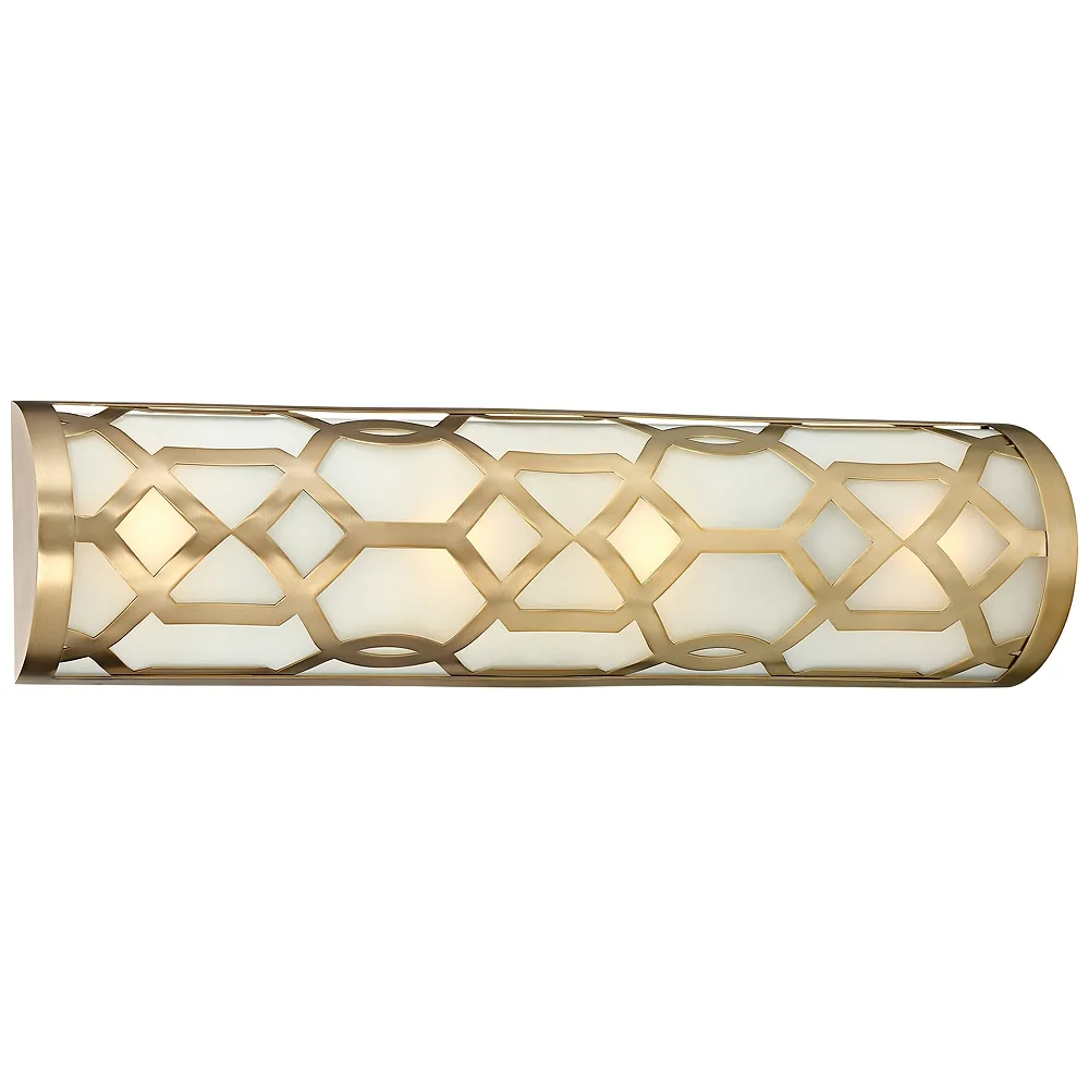 Crystorama Jennings 24" Wide Aged Brass LED Bath Light