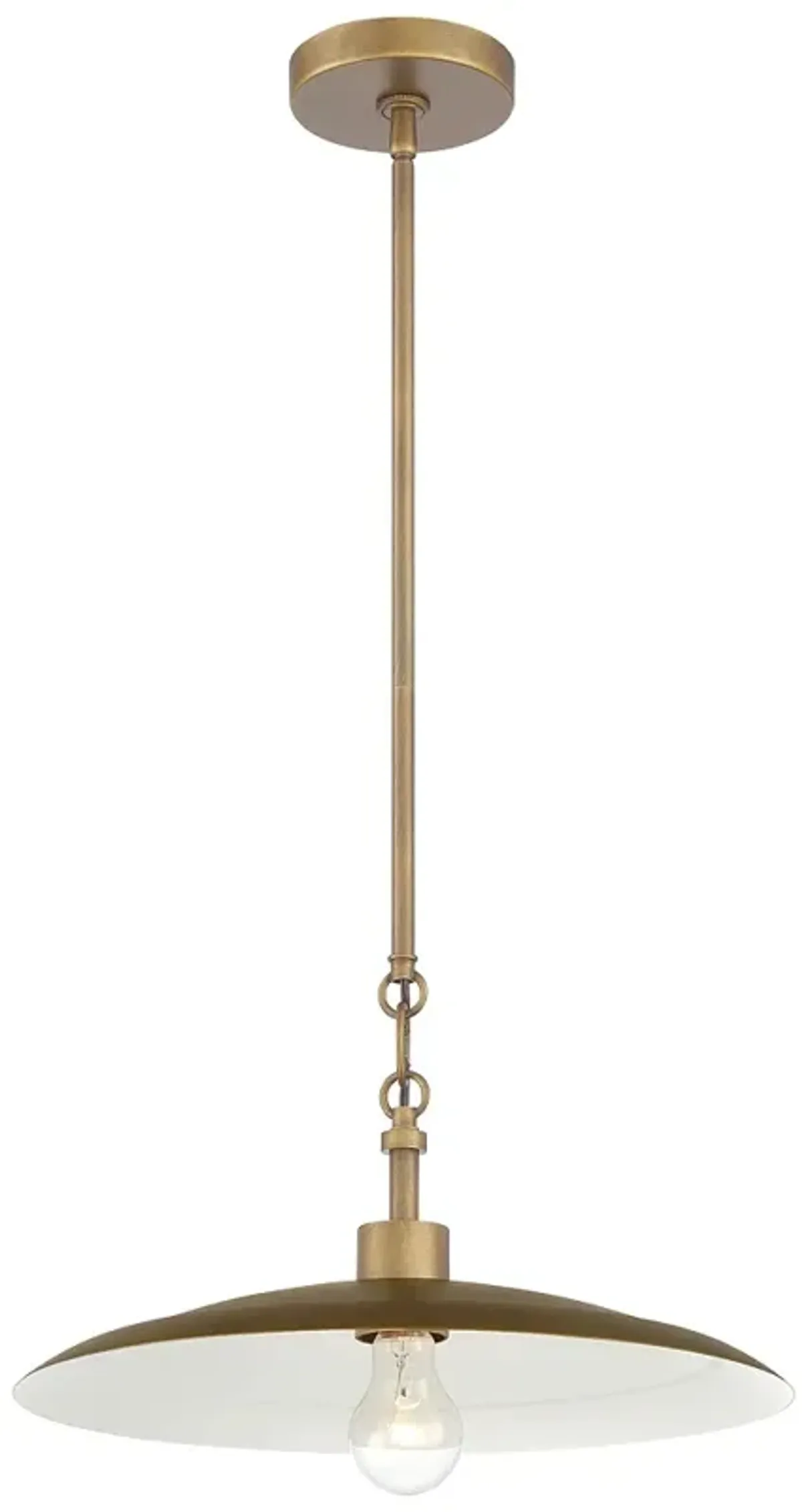 Minka-Lavery York 1-Light 16-in Natural Brass Indoor Pendant