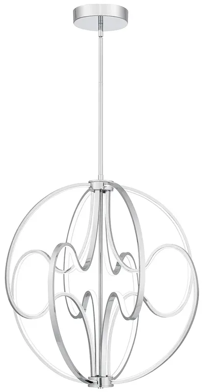 Clairon Integrated LED Polished Chrome Pendant Light