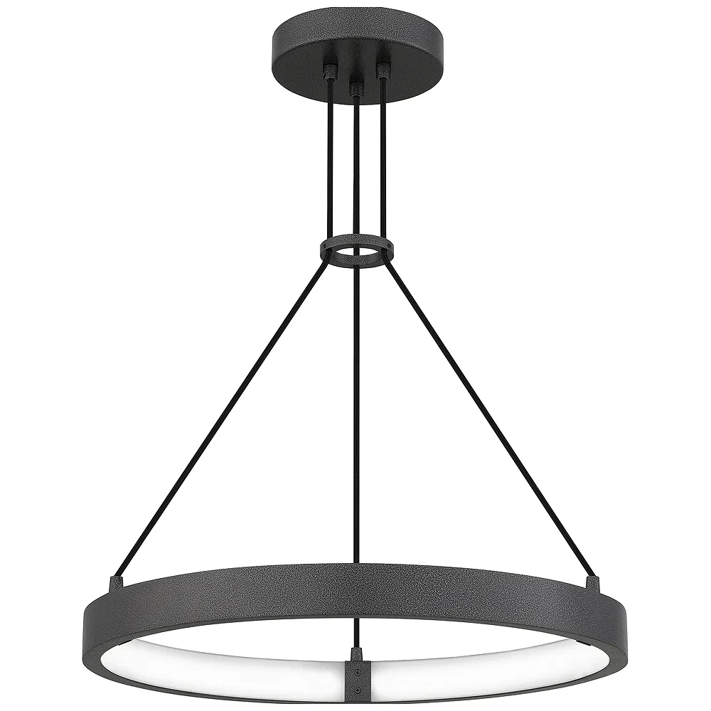 Drury Integrated LED Pewter Cast Iron Pendant Light