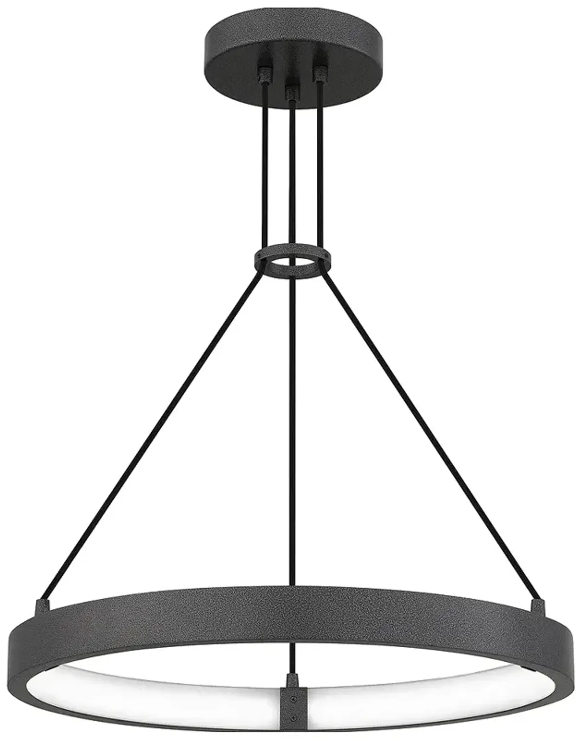 Drury Integrated LED Pewter Cast Iron Pendant Light