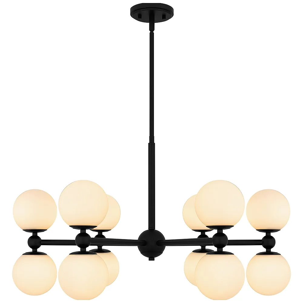 Elser 12-Light Matte Black Chandelier