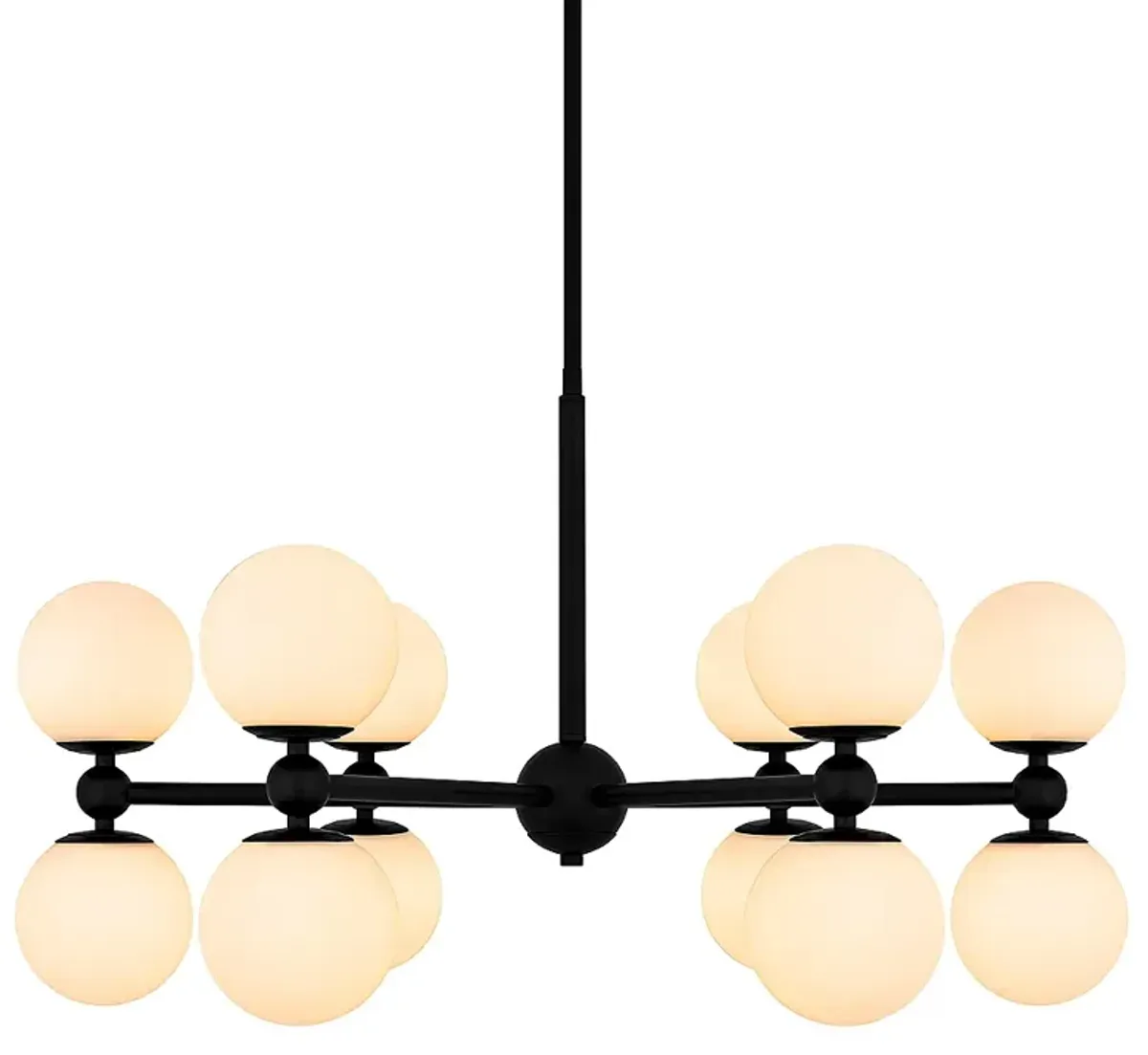 Quoizel Platinum Elser 31"W Matte Black 12-Light Chandelier