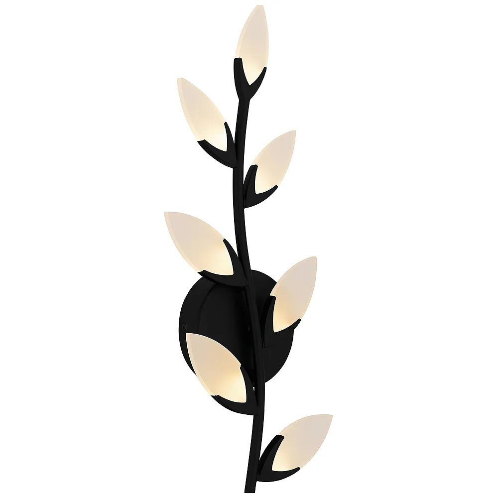 Flores Integrated LED Matte Black Wall Sconce