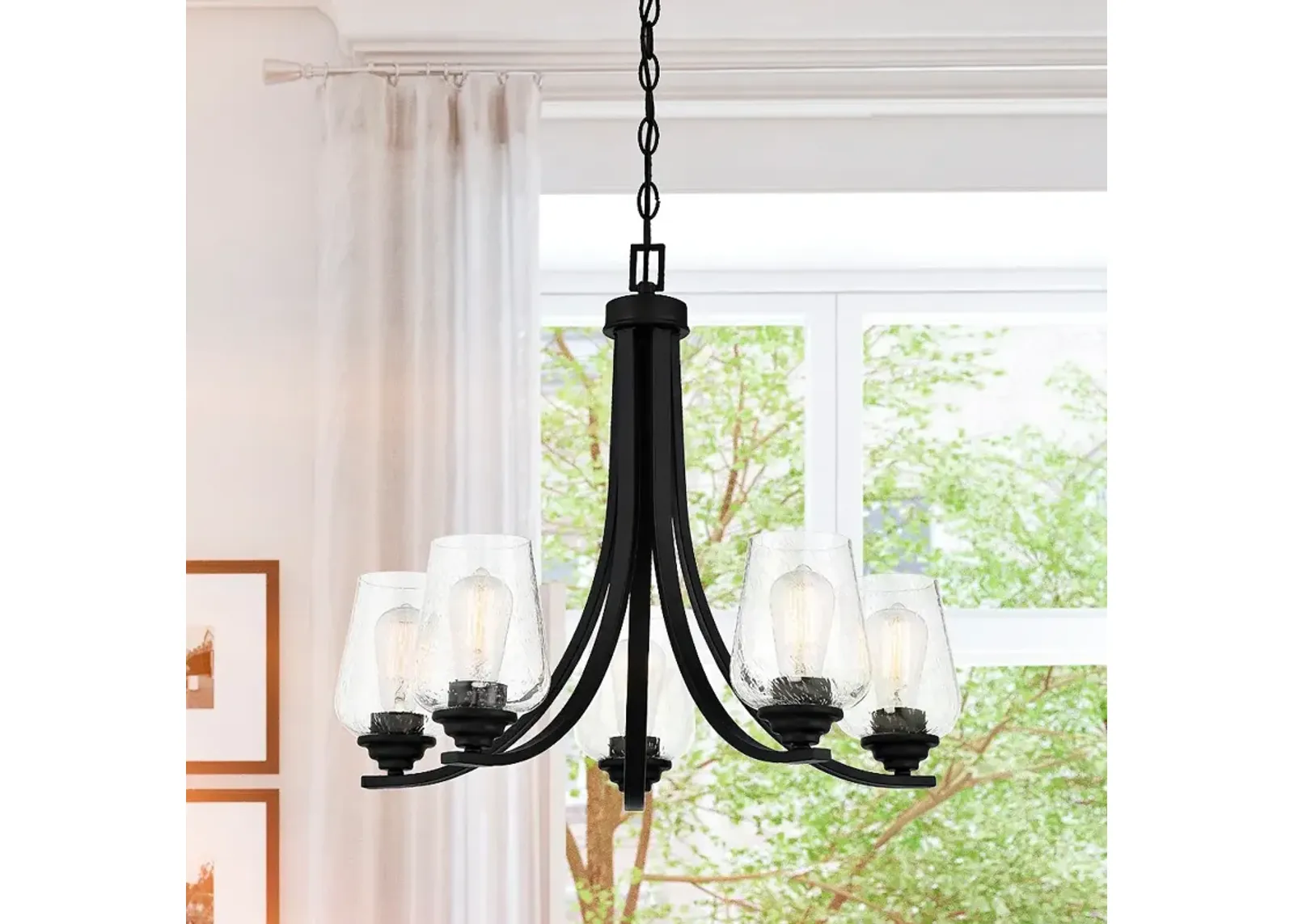 Minka Shyloh 23 1/2" Wide Black Finish 5-Light Chandelier