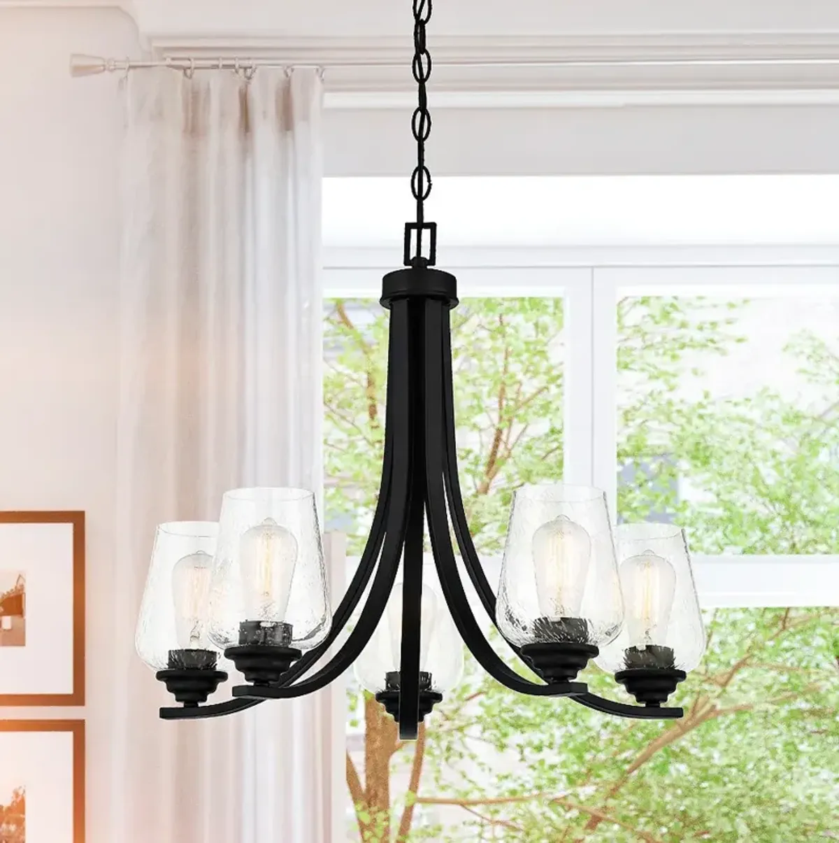 Minka Shyloh 23 1/2" Wide Black Finish 5-Light Chandelier