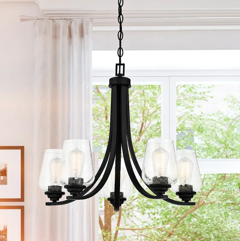 Minka Shyloh 23 1/2" Wide Black Finish 5-Light Chandelier