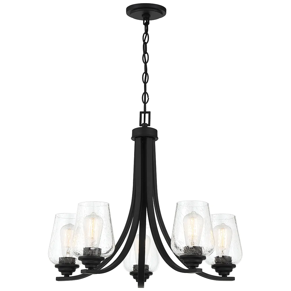 Minka Shyloh 23 1/2" Wide Black Finish 5-Light Chandelier