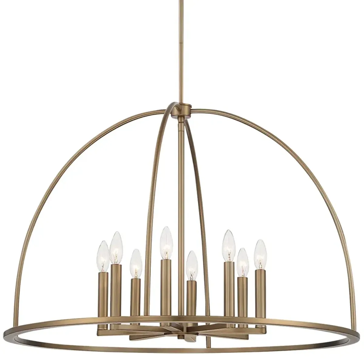 Abbott 32" Wide Vibrant Gold 8-Light Candle Style Chandelier