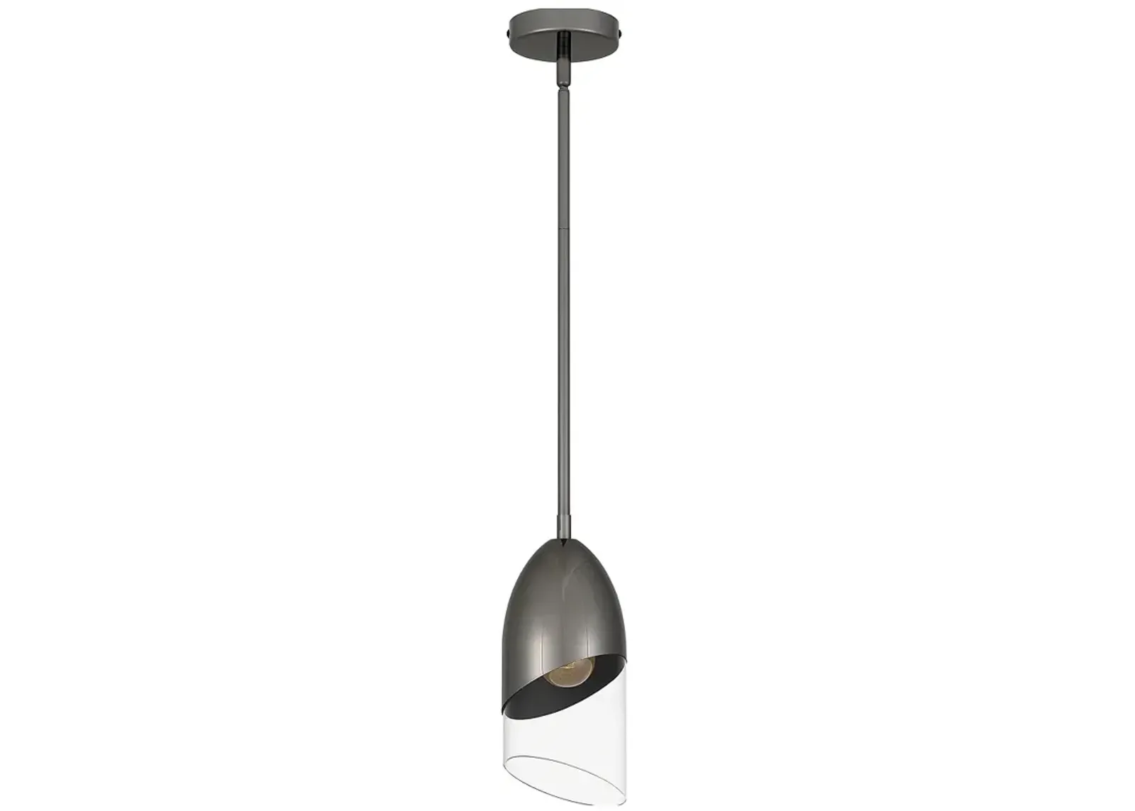 Haynes 1-Light Black Chrome Mini Pendant Light