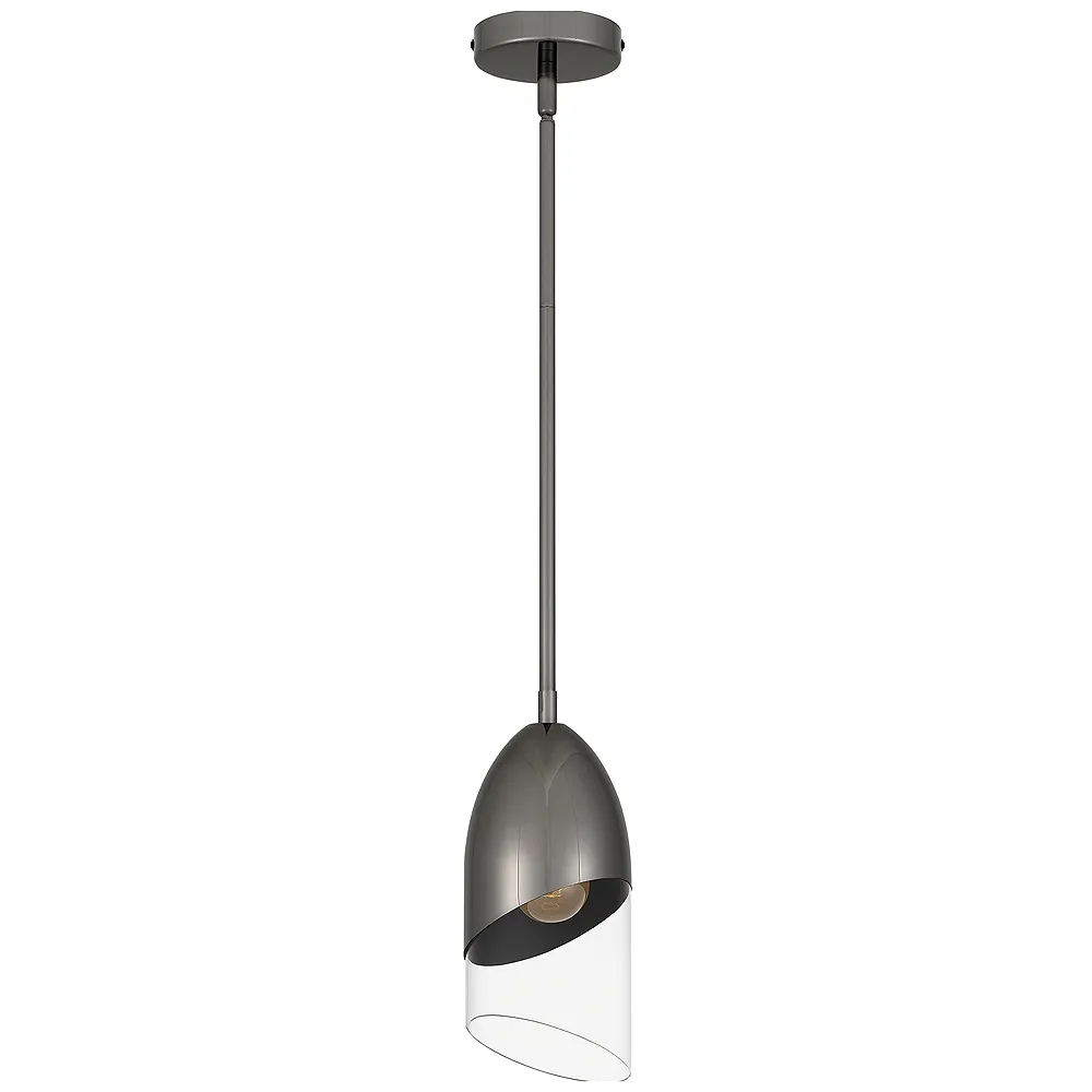 Haynes 1-Light Black Chrome Mini Pendant Light