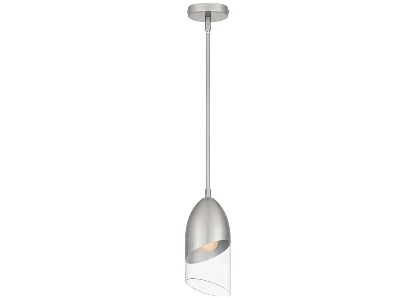 Haynes 1-Light Brushed Nickel Mini Pendant Light