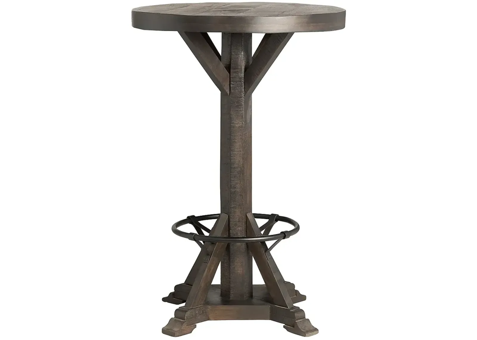 Cartwright 28" Wide Dark Brown Wood Round Pub Table